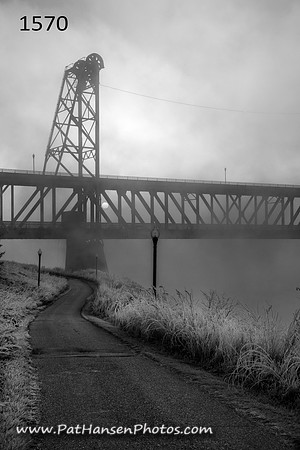 1570 foggy Meridian Bridge & path