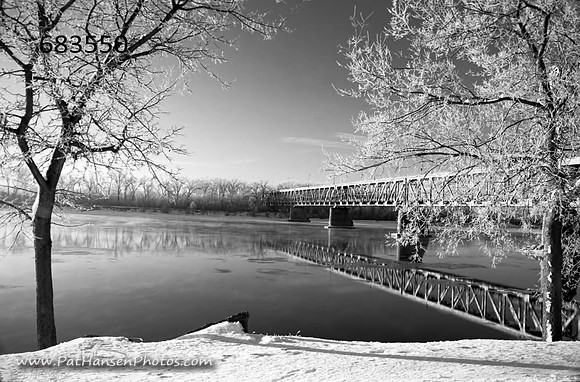 683550 snowy Meridian Bridge & 2 trees