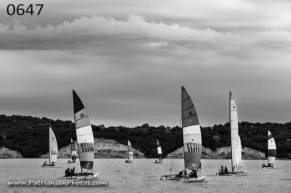 0647 multiple hobie cats on L&C Lake