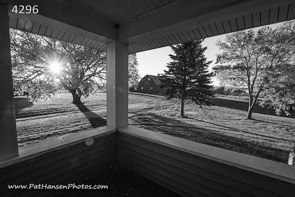 4296 barn from porch with sunburst