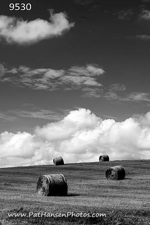 9530 hay bales & clouds V
