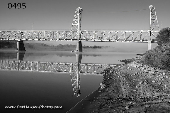 0495 foggy Meridian Bridget reflecting in calm water #3