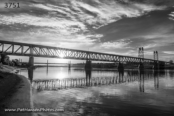 3751 shoreline & Meridian Bridge at sunset from NE side #2