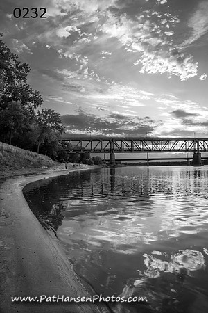 0232 shoreline & Meridian Bridge at sunset from NE side #1