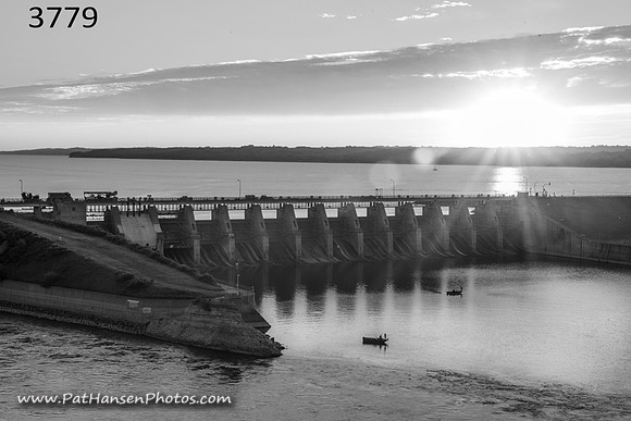 3779 Gavins Point Dam from NE side with boat #2