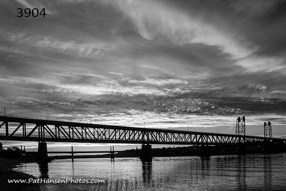 3904 shoreline & Meridian Bridge at sunset from NE side #5