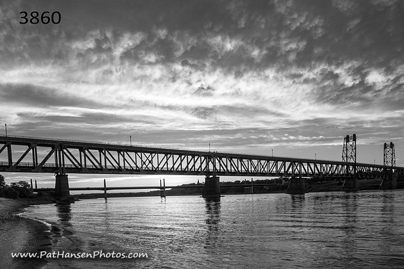 3860 shoreline & Meridian Bridge at sunset from NE side #3